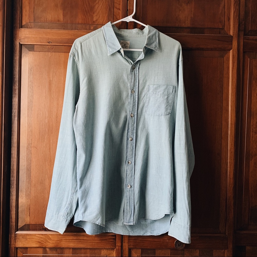 J. Crew Light Blue Chambray Large